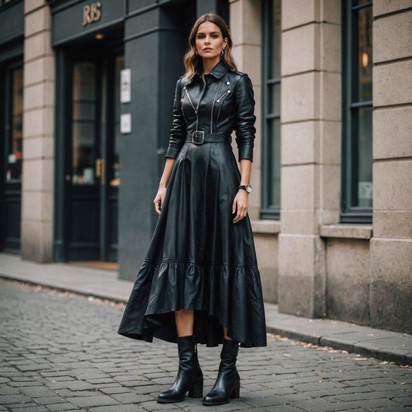 Comment porter des bottes motardes avec des robes longues sans paraître trop décontracté?